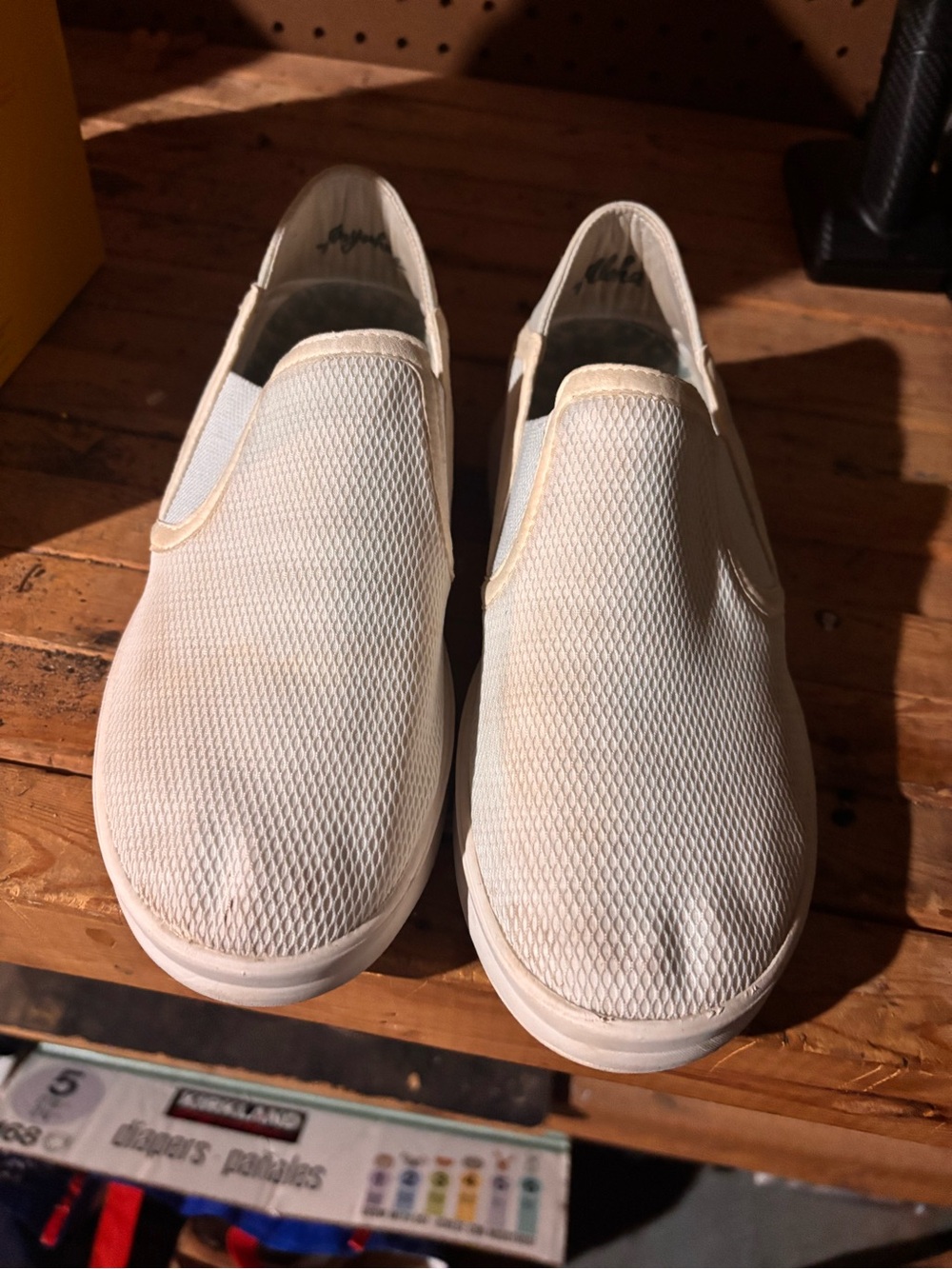 Olukai Slip-On Mesh Casual Shoes - Cream
